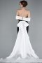Robe de Soirée Longue Noir-Blanc ABU4797