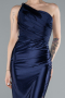 Robe de Soirée Longue Bleu Marine ABU5022