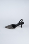 Stiletto Pierreux Noir-Argent AB1127