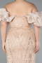 Robe De Fiançailles Grande Taille Longue Perlé Or ABU4788