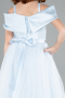 Robe de Soirée Enfants Longue Bleu clair ABU4826
