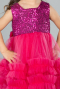 Robe de Soirée Enfants Courte Fushia ABK2066