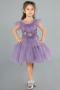 Robe de Soirée Enfants Courte Lavande ABK2067