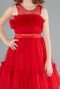 Robe de Soirée Enfants Longue Rouge ABU4221