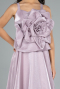 Robe de Soirée Enfants Longue Satin Lavande ABU4831