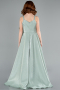 Robe de Soirée Enfants Longue Satin Menthe ABU4831