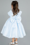 Robe de Soirée Enfants Devant Court Dos Long Bleu clair ABO113