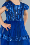 Robe de Soirée Enfants Midi Bleu Saxe ABK2301