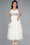 Robe de Soirée Enfants Longue Blanc ABU4830