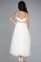 Robe de Soirée Enfants Longue Blanc ABU4830