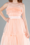 Robe de Soirée Enfants Longue Saumon ABU4221
