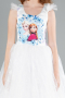 Robe de Soirée Enfants Longue Blanc ABU4237
