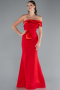 Robe de Soirée Longue Rouge ABU4832