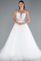 Robe de Mariée Grande Taillev Longue Blanc ABG146