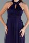 Robe de Soirée Longue Violet Foncé ABU3252