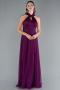 Robe de Soirée Longue Prune ABU3252