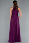 Robe de Soirée Longue Prune ABU3252