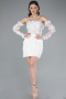 Robes de Mariage Mini Blanc ABG129