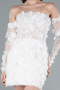 Robes de Mariage Mini Blanc ABG129