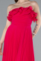 Robe de Soirée Longue Mousseline Fushia ABU4866