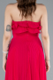Robe de Soirée Longue Mousseline Fushia ABU4866