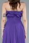 Robe de Soirée Longue Mousseline Violet ABU4866