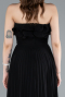 Robe de Soirée Longue Mousseline Noir ABU4866
