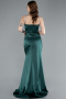 Robe de Soirée Longue Satin Émeraude ABU3198