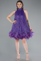Tenue de Soirée Courte Violet ABK2348