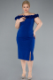 Robe De Fête Grande Taille Midi Bleu Saxe ABK2318