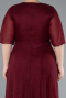 Robe Grande Taille Longue Rouge Bordeaux ABU4887