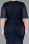 Robe De Soirée Grande Taille Longue Bleu Marine ABU4542