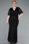 Robe De Soirée Grande Taille Longue Noir ABU4542