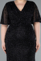 Robe De Soirée Grande Taille Longue Noir ABU4542