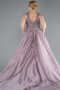 Robes De Soirée Grande Taille Longue Lavande ABU4557