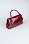 Sac de Soirée Luxe Cuir Verni Rouge Bordeaux KC163