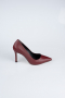 Stiletto Cuir Verni Rouge Bordeaux AB1133