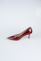 Stiletto Cuir Verni Rouge Bordeaux AB1135