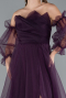 Robe De Soirée Longue Violet Foncé ABU2076