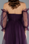 Robe De Soirée Longue Violet Foncé ABU2076