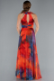 Robe de Soirée Longue Orange ABU4901