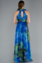 Robe de Soirée Longue Vert d'Eau ABU4901