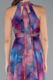 Robe De Cérémonie Longue Bleu Saxe ABU674