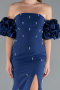 Robe Queue de Poisson Longue Bleu Marine ABU5013