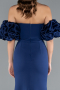 Robe Queue de Poisson Longue Bleu Marine ABU5013