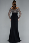 Robe de Soirée Longue Noir ABU4896