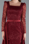 Robe De Soirée Longue Rouge Bordeaux ABU4603