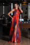 Robe de Soirée Longue Orange ABU4901