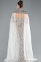 Robe de Soirée Longue Squameuse Beige ABU4910