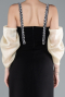 Robe De Cérémonie Longue Noir-Jaune ABU2911